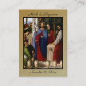 カソリッ伝統的ク結婚式の引き出物神聖カード 名刺 (正面)
