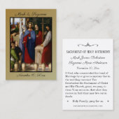 カソリッ伝統的ク結婚式の引き出物神聖カード 名刺 (正面/裏面)