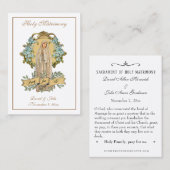 カソリッ伝統的ク結婚式の引き出物神聖カード 名刺 (正面/裏面)