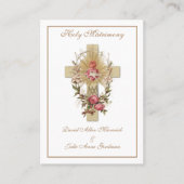 カソリッ伝統的ク結婚式の引き出物神聖カード 名刺 (正面)