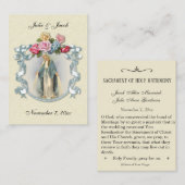 カソリッ伝統的ク結婚式の引き出物神聖カード 名刺 (正面/裏面)