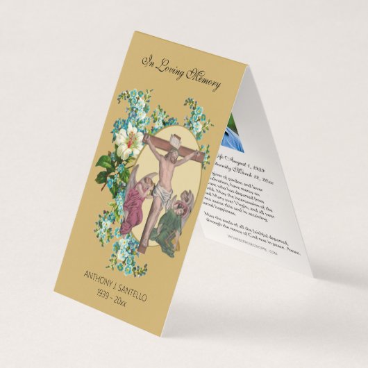 カソリッ伝統的ク葬儀イエス祈りの言葉カード 名刺 (正面)