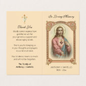 カソリッ伝統的ク葬儀イエス祈りの言葉カード 名刺 (外部フラット)