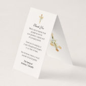 カソリッ伝統的ク葬儀ヴァージンメアリー祈りの言葉 名刺 (裏面)