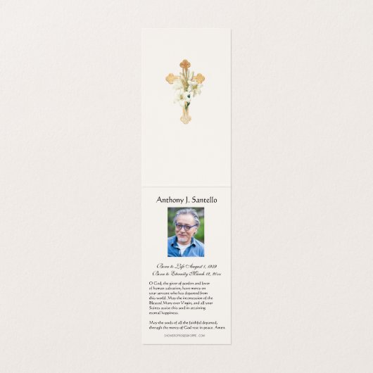 カソリッ伝統的ク葬儀ヴァージンメアリー祈りの言葉 名刺 (内部フラット)