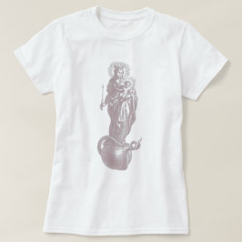 カソリッ伝統的ク賛美ヴァージンメアリーGodmother Tシャツ