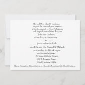 カソリッ伝統的ク・メアリ・ジョセフ司祭結婚の 招待状 (裏面)