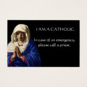 カソリッ伝統的クID緊急神聖な祈りの言葉カード (正面)