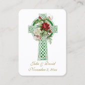 カソリッ結婚クのアイリッシュクロスに聖札を与える 名刺 (正面)