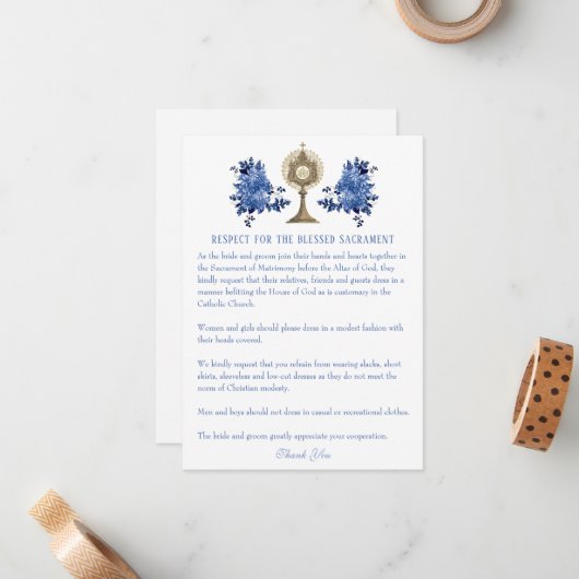 カソリッ結婚クのエチケットのカード ノートカード (正面/裏面インサイチュ)