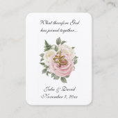 カソリッ結婚クのバラ好意の聖札 名刺 (正面)