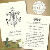 カソリッ結婚クのマリアン十字祈りの言葉カード 名刺