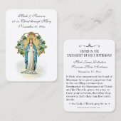 カソリッ結婚クのヴァージンマリア宗教聖札 名刺 (正面/裏面)