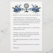 カソリッ結婚クの慎ましい教会の服装ブルーバラ 便箋 (正面)