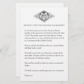 カソリッ結婚クの教会の質素な服装 便箋 (正面/裏面)