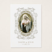 カソリッ結婚クの祈りの言葉カードとヴァージンイエス (正面)