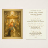 カソリッ結婚クの祈りの言葉カードイエス (正面&裏面)