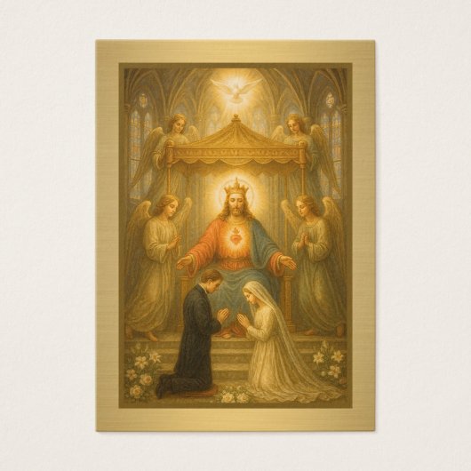 カソリッ結婚クの祈りの言葉カードイエス (正面)