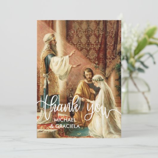 カソリッ結婚クの祈りの言葉カード |オーバーレイありがとうございます サンキューカード (スタンド正面)
