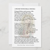 カソリッ結婚クの祈りの言葉カード |ヴァージンメアリーオーバーレイ (裏面)