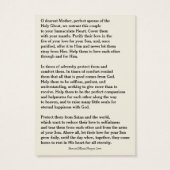 カソリッ結婚クの祈りの言葉好意の聖札 (裏面)