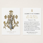 カソリッ結婚クの聖札伝統的 (正面&裏面)