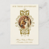 カソリッ結婚クの記念日祈りの言葉W/PHOTO エンクロージャーカード (正面)