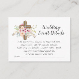 カソリッ結婚クの詳細 – ピンクのセージの花 エンクロージャーカード