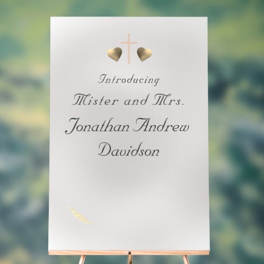 カソリッ結婚クの アクリルサイン (ニュートラル)