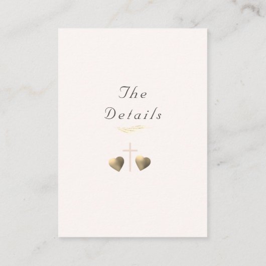 カソリッ結婚クの エンクロージャーカード (裏面)