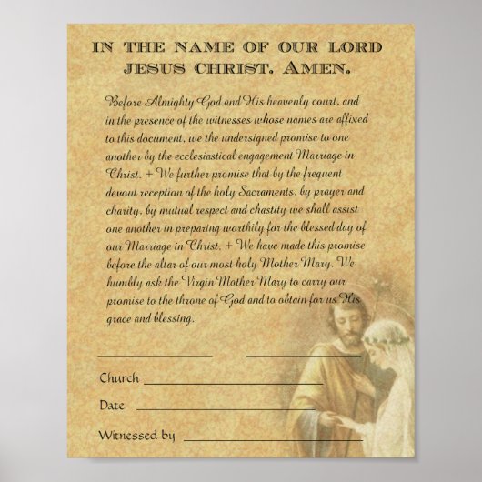 カソリッ結婚クスの婚約ベロタール約束 ポスター (正面)