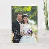 カソリッ結婚クスの祈りの言葉ありがとうメアリー・オーバーレイ サンキューカード (正面)