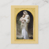 カソリッ結婚クスの祈りの言葉カードヴァージン&子 名刺 (正面)