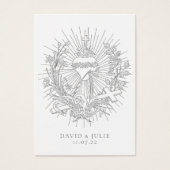 カソリッ結婚クスの祈りの言葉カード神聖ハート (正面)