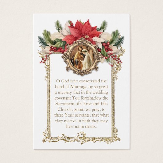 カソリッ結婚クスの祈りの言葉カード (正面)