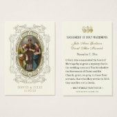 カソリッ結婚クスの祈りの言葉ホーリーカードベロタール (正面&裏面)