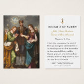 カソリッ結婚クスの祈りの言葉神聖なカード結婚 (正面&裏面)