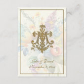 カソリッ結婚クスの聖札フローラマリアン・クロス エンクロージャーカード (正面)