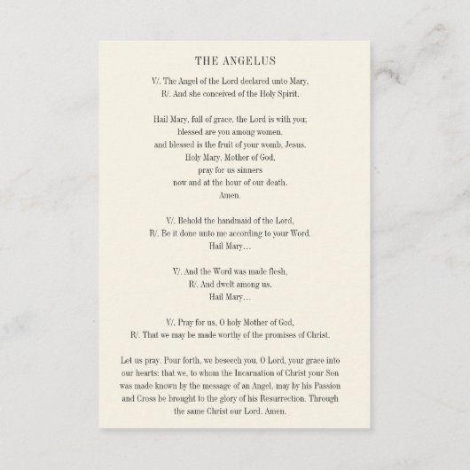 カソリッ結婚クスの聖札フローラマリアン・クロス エンクロージャーカード (裏面)