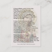 カソリッ結婚クス祈りの言葉 |ヴァージンメアリーホーリーカード 名刺 (裏面)