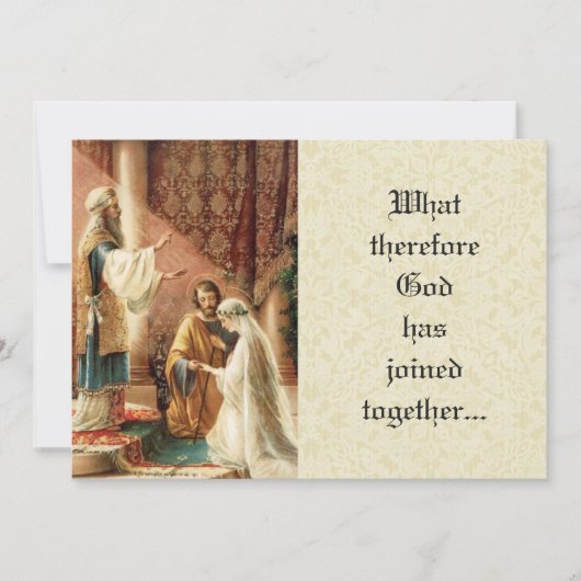 カソリッ結婚クス・メアリー・ジョセフ・レース招待状 招待状 (正面)