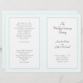 カソリッ結婚ク式折り畳みプログラムテンプレート (正面/裏面)