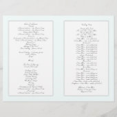 カソリッ結婚ク式折り畳みプログラムテンプレート (裏面)