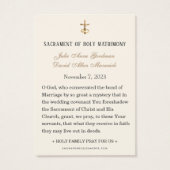 カソリッ結婚ク祈りの言葉イエスメリージョセフ (裏面)