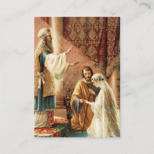 カソリッ結婚ク祈りの言葉ベロタールメアリージョセフ 名刺 (正面)