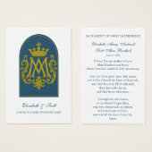 カソリッ結婚ク祈りの言葉マリアン・ブルー (正面&裏面)