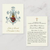 カソリッ結婚ク祈りの言葉メアリーホーリーカード 名刺 (正面/裏面)