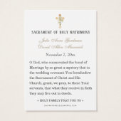 カソリッ結婚リリーリングや輪の聖札 (裏面)