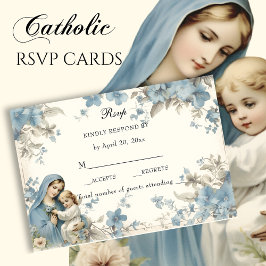 カソリッ賛美クフローラマリーブルーフローラ 出欠カード