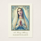 カソリッ賛美クメアリーフローラ葬儀祈りの言葉カード (正面)